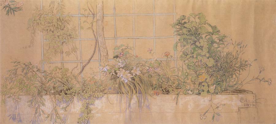 Carl Larsson Flower Bed